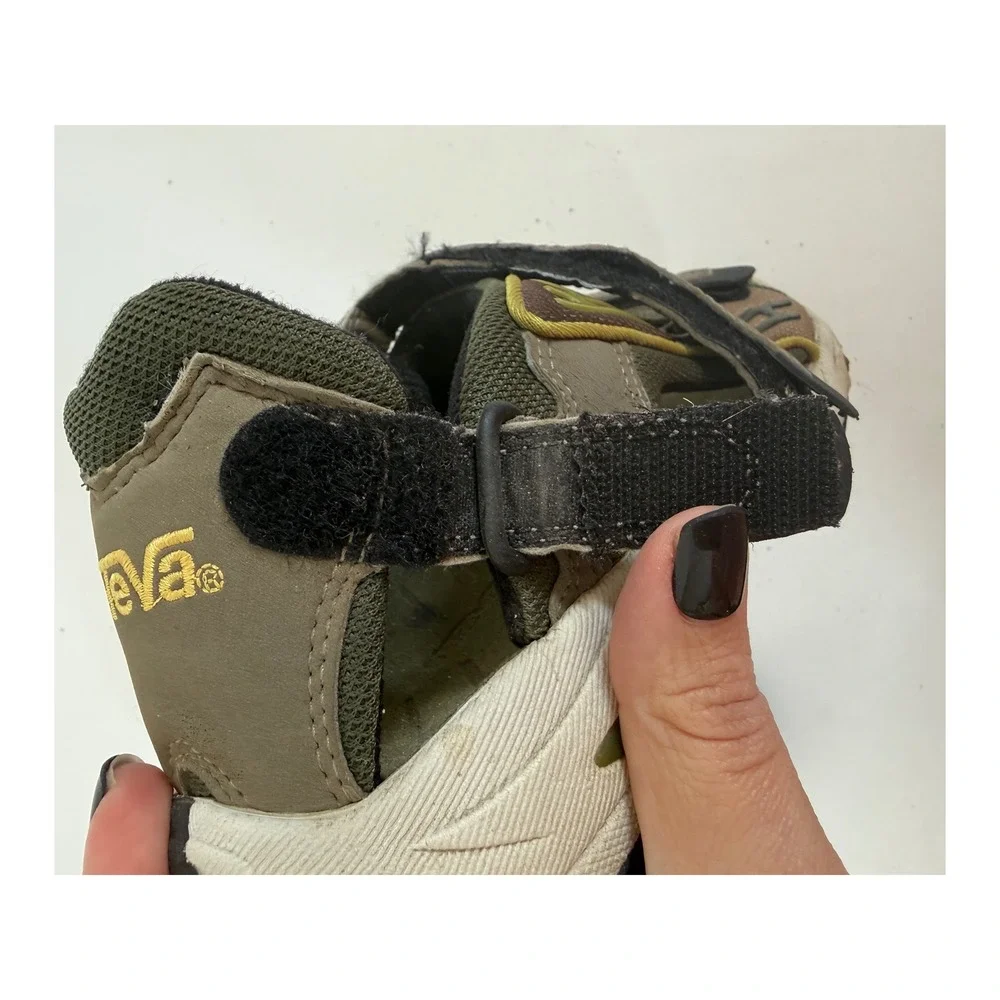 Teva Sandals Men's 9‎ Terra Fi Trail Outdoor Hiking Velcro Sport Brown Green